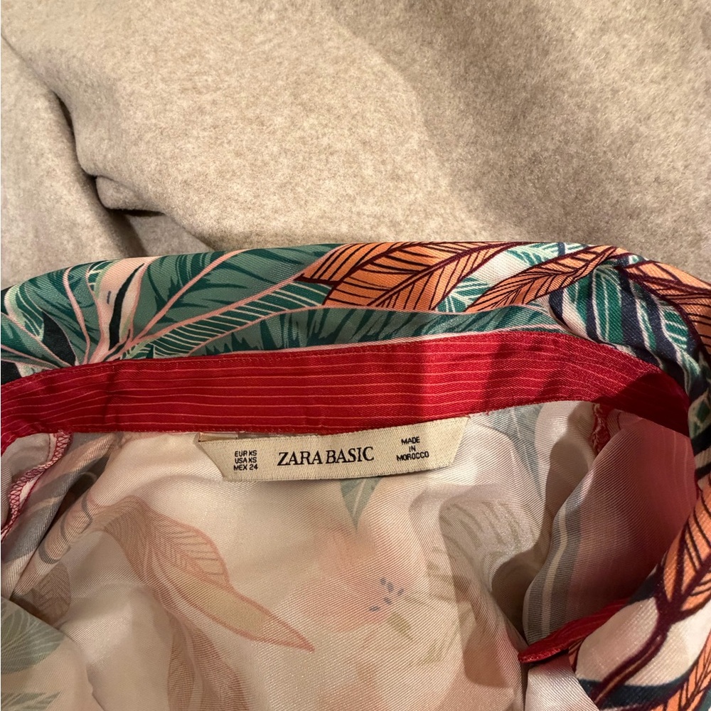 Zara Multicolor Tropical Print Women's Robe - Picture 7 of 7